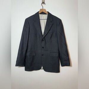 John Varvatos Italy 100% Virgin Wool Sport Coat Blazer With Elbow Patch Sz 48R